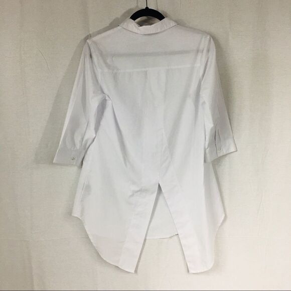 Unique Spectrum Small White long length blouse - Picture 2 of 6